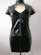 Lack Kleid mit PVC Einsatz