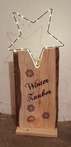 Stele mit stern winterzauber - stele,
