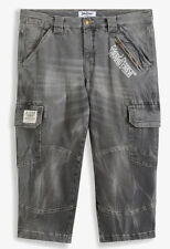 Herren Jeans grau 3/4 Länge 99% Baumwolle Cargo Gr 32 (XS) - 46 (XXXXL) neu 668