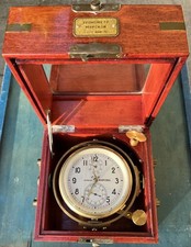 Schiffschronometer Russland Nr. 12314 im Mahagonikasten /2 Deckel