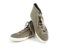 Geox Damen Sneaker 39 Braun Nieten Leder High Top Turnschuhe gefüttert (19260)