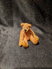 Hermann Teddy Miniaturbär, Mikrofaser, goldgelb, 7 cm