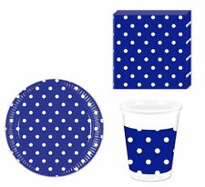 36-tlg. Blue Royal Dots Party