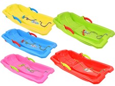 Bobschlitten Bob Schlitten Rodel Schneegleiter Bremshebel Zugseil Kinder Schnee