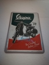 Blech Postkarte Vespa '59