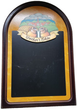 Werbe- Schreib- Kreide-Tafel Werther's Echte Holzrahmen 3D Motiv Vintage