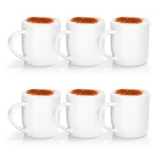 6x Kaffeebecher aus Porzellan - Kaffee-Tasse im modernem Design - Basic