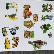 DDR Stammbuchbilder Oblaten, bunte Mischung, 15 Stück