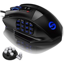 Gaming Maus 16400 DPI 18 Tasten MMO Laser USB Abtastrate RGB Beleuchtung