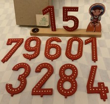 Kerzenhalter Geburtstag DDR Holzkunst Dresden Zahlen 0-9 Mädchen mit Blume