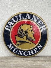 Paulaner Brauerei München Oktoberfest Reklame Logo Acrylglas 39 cm