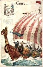 Künstler Litho Bohrdt, Hans, Wikingerschiff, Stukenbrok Fahrräder - 4889829