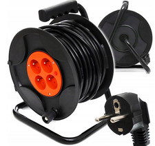 kd4017 Kabeltrommel Verlängerungskabel 25m 4x Steckdose Garten Baustelle 2,5mm² 
