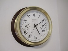 Schiffsuhr, WEMPE Chronometerwerke, 3 Zeiten, mass.  Messinggehäuse, restauriert