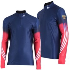 adidas Herren XC Race Langarm Running Shirt Russland Langlauf Wintersport Russia