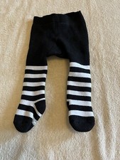 Winter Strumpfhose schwarz/weiß Gr. 50/56 (592)