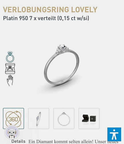 Verlobungsring lovely platin - verlobungsring,