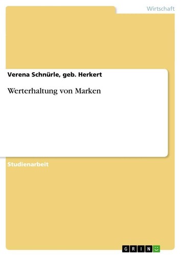 Werterhaltung von marken geb - von,