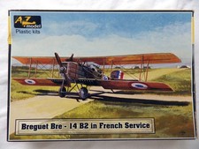 " BREGUET BRE-14 B2 IN FRENCH " AZ MODEL in 1:72 UNGEBAUT/ MIT ÄTZ + RESINTEILEN