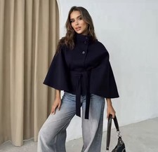 Mode Cape Damen Wolle In