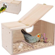 Vogelhaus aus Holz 25x13x13cm Transparentes Design für kleine Vögel