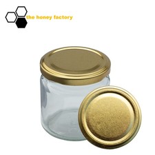 96 x HONIGGLAS Twist Off 250G im KARTON inkl. Metalldeckel GOLD