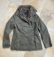 NEU Oasis Asos Jacke Parka Mantel Trenchcoat Leomuster Leopard Leo Fell Khaki 36