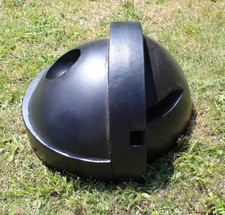 ALEXANDER FABI - abstrakte Kreiskomposition. Signierte Stahlskulptur, lackiert.