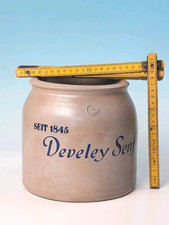 Vintage DEVELEY Steingut Tontopf 60er  Einstatz D.M. 1.50  19cm hoch  RARITÄT !!