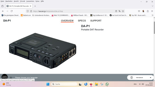 Dat recorder tascam - dat-recorder, da