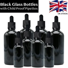 SCHWARZE Glastropferflasche