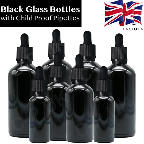 Schwarze glastropferflasche - schwarze,