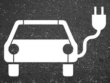 Schablone Elektroauto Parkplatz E-Auto Ladestation Wallbox | Beschriftung Maler