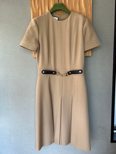 Gucci kleid knielang beige - knielang,