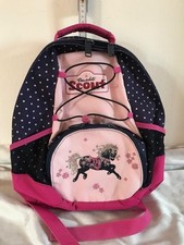Scout, Kinderrucksack - Kindergarten, blaues Glitzer-Pferd, Vintage 