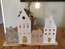 Boltze Home Collections Häuser Häuserfront Metall Holz Skandi Shabby Chic