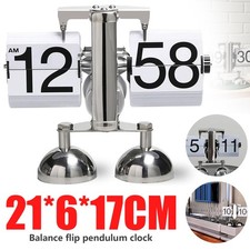 Flip Clock Klappzahlenuhr Retro Uhr Tischuhr Bahnhofsuhr Zuhause Tisch Dekor DHL