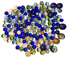 SEHR ALTE Glas-Murmeln Konvolut (viele Raritäten!) Teilweise leicht kaputt s.B.!