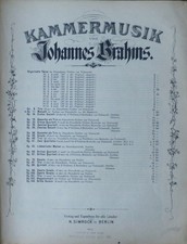 Partituren / Noten:  Brahms Trio, Op40 für Klavier, Violine und Waldhorn
