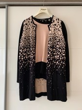 LUISA CERANO Damen Twin Set Shirt + Jacke aprikot schwarz Gr. 40