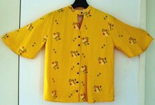 YOU SEE Kimono Shirtbluse Blusenshirt Oberteil Japanisch Blumen Floral Flügelarm