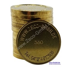 Zeco360 Wertchips Pfandmarke wie Miele 1699360 WM4 21mm x 2,3mm  100 Stück