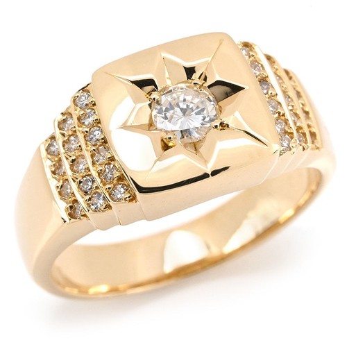 18k gelbgold siegelring mit - gelbgold,