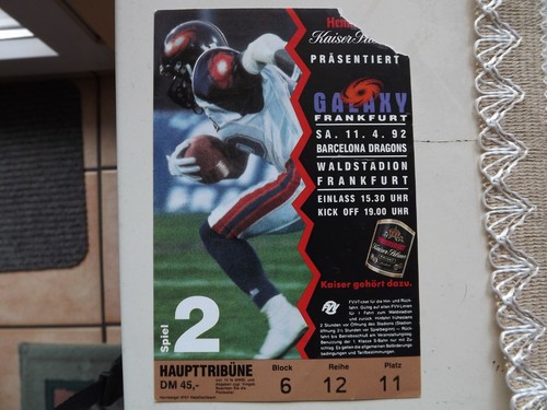 Eintrittskarte nfl europe - nfl,