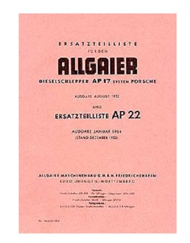 Ersatzteilliste allgaier - ersatzteilliste,