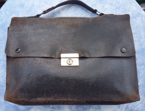 Alte aktentasche aus - aus, leder