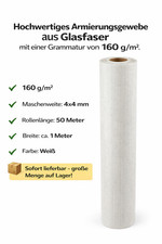 Armierungsgewebe 160g/m² 4x4