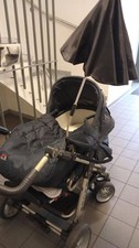 Highend 3-in-1 Kinderwagen Set: Buggy, Babyschale, Bett, Wickeltasche, Blau