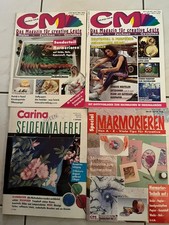 4 Hefte zum Malen, Basteln, Marmorieren, Seide, Schal, Kimono