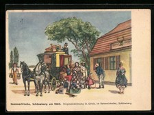 Berlin-Schöneberg, Ansichtskarte, Sommerfrische um 1860, Ratsweinkeller 1957 